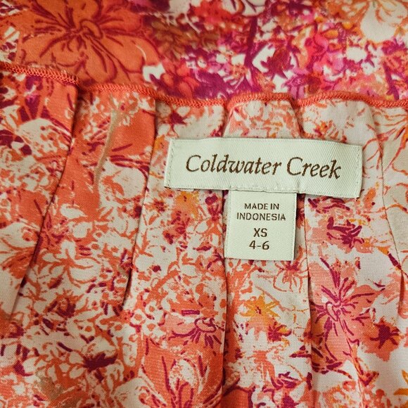 [NWOT] Coldwater Creek Multi-Color Floral Sleeveless Satin Tank Blouse - Picture 7 of 9